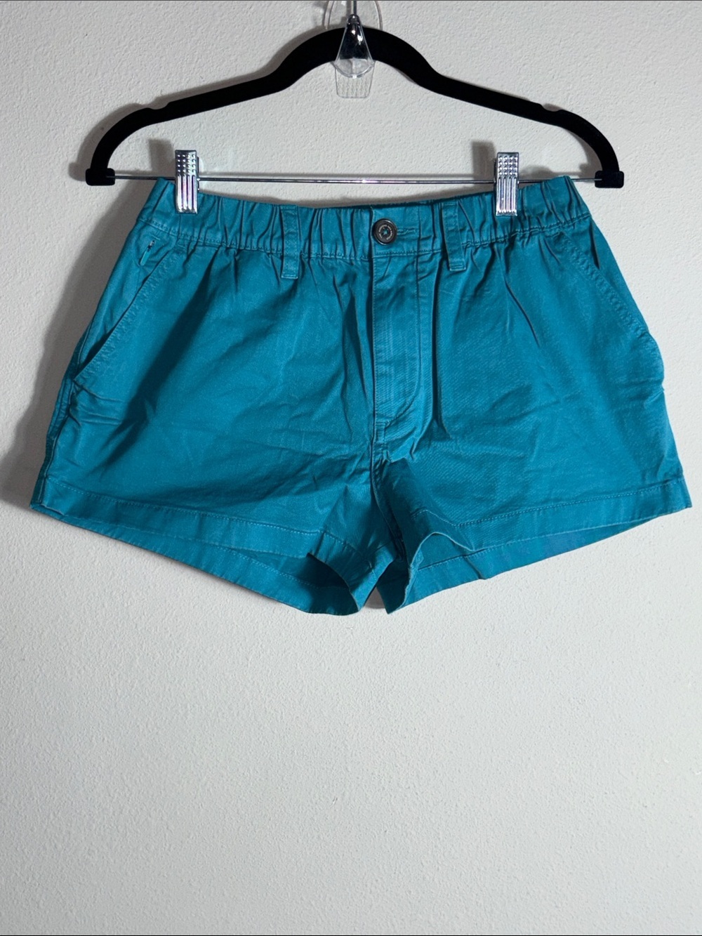 chubbies Teal Elastic-Waist Cotton Shorts